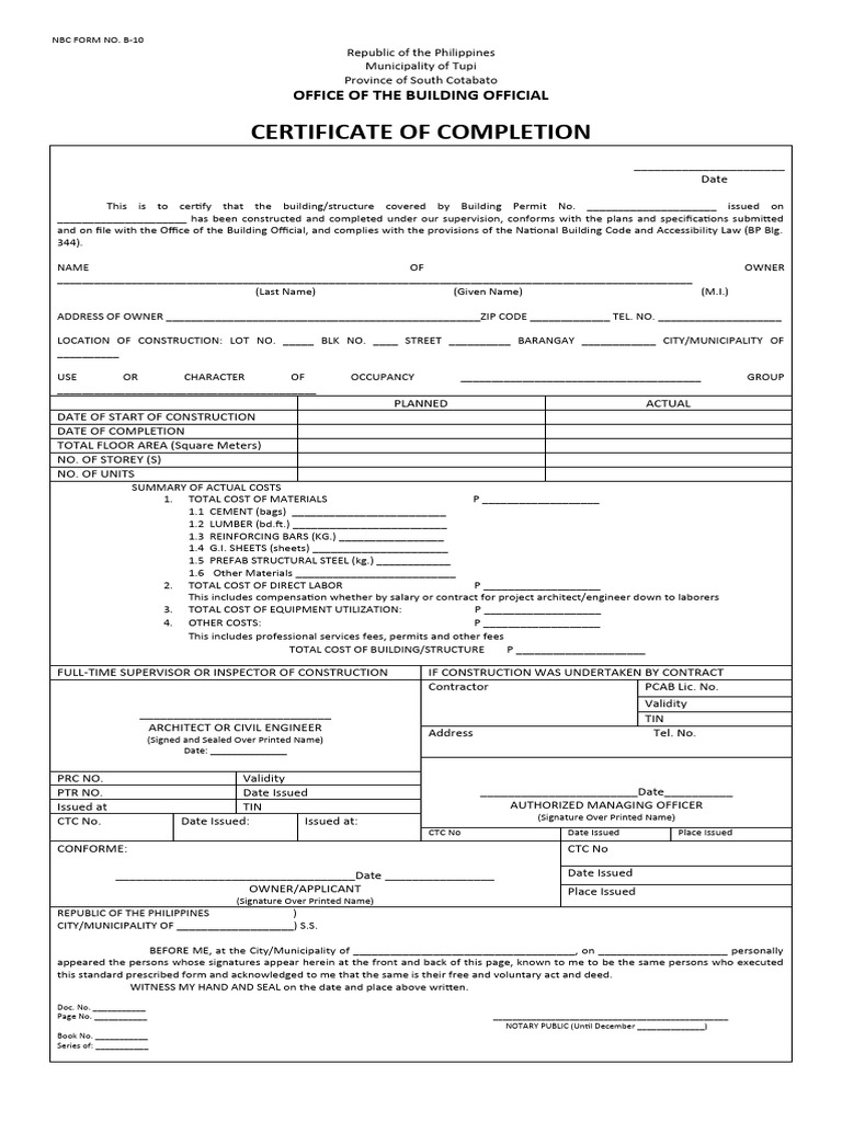 Certificate of Completion PDF