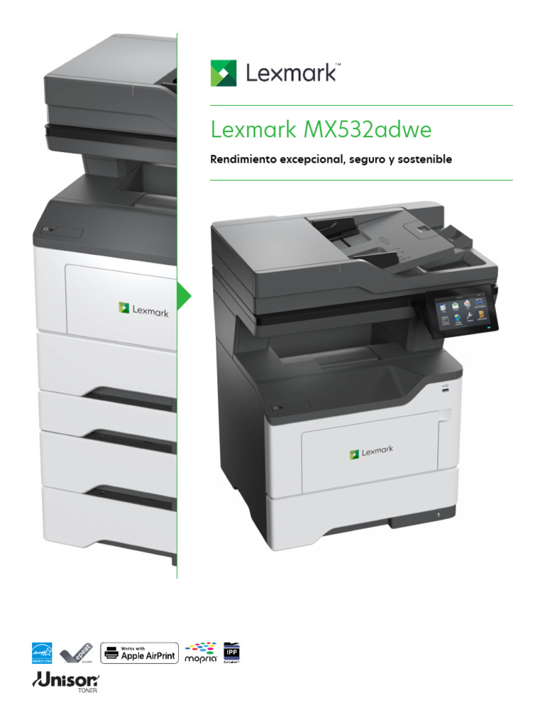 Lexmark MX532adwe: Impresora Multifunción | PDF | Impresora ...