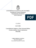 Las FARC-EP. Consolidacion Orgánica y Plan Nacional Militar (1974-1982)