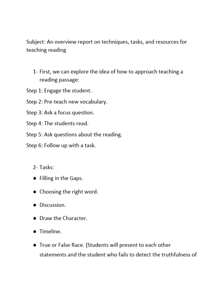 Effective Reading Teaching Techniques | PDF | Language Arts ...