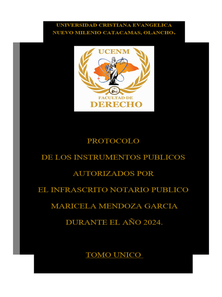 Protocolo Notarial 2024 Catacamas | PDF | Divorcio | Herencia