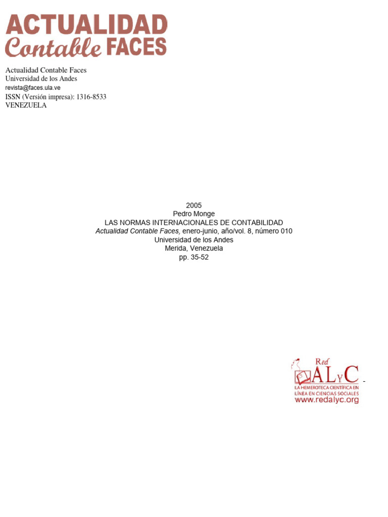 Las Normas Internacionales De Contabilidad Pdf Contabilidad