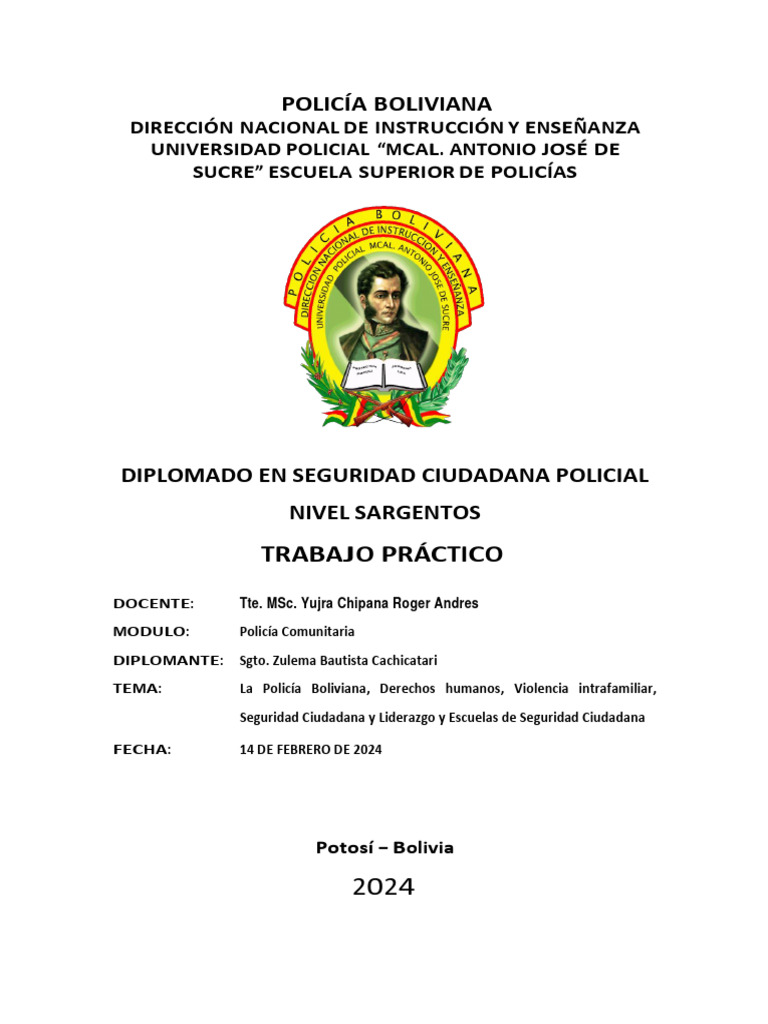 Diplomado en Seguridad Ciudadana Policial | PDF | Policía | Violencia ...
