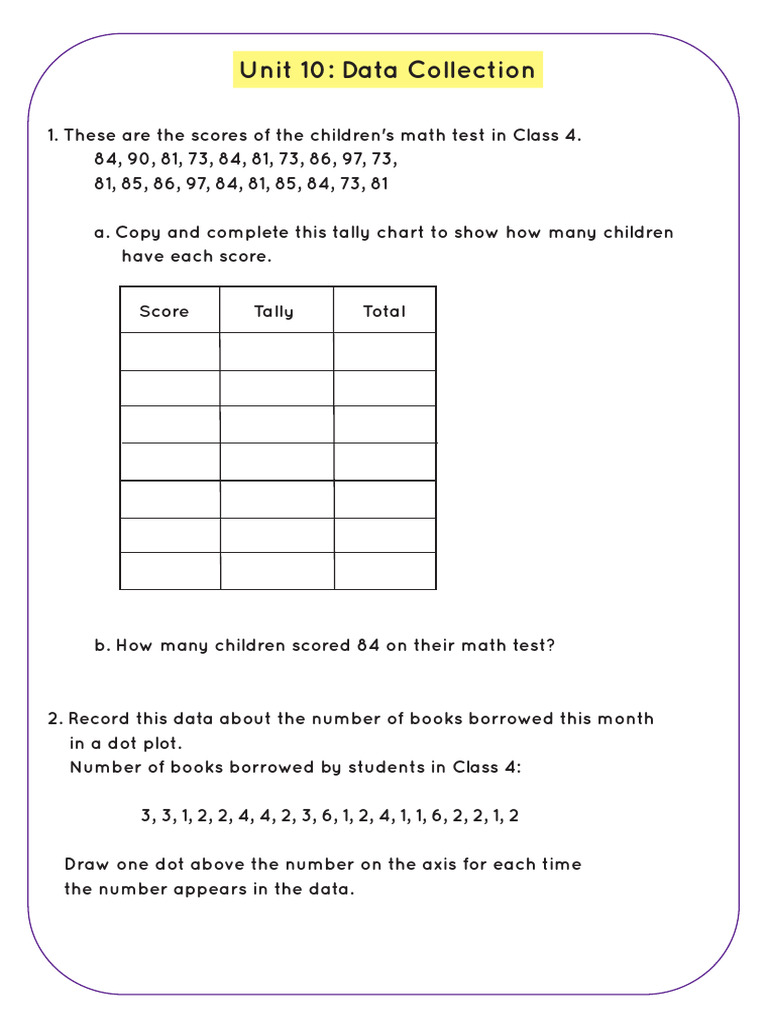 WS Chad Test Unit 10&16 Data Collection & Display | PDF | Career ...