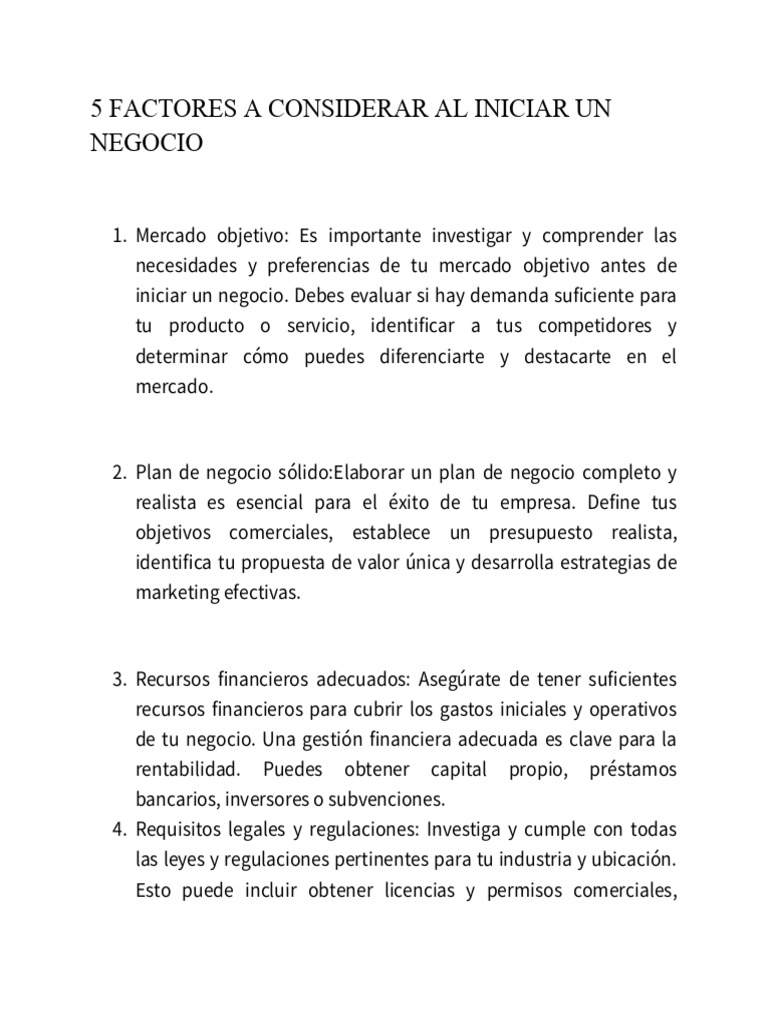 Claves para mini emprendimientos exitosos | PDF | Plan de negocios ...
