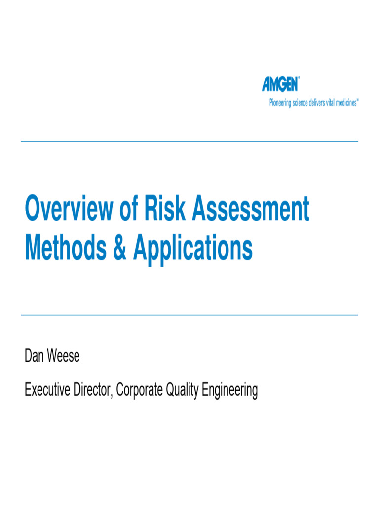 Risk Assessment Methods Overview | PDF | Risk | Risk Assessment