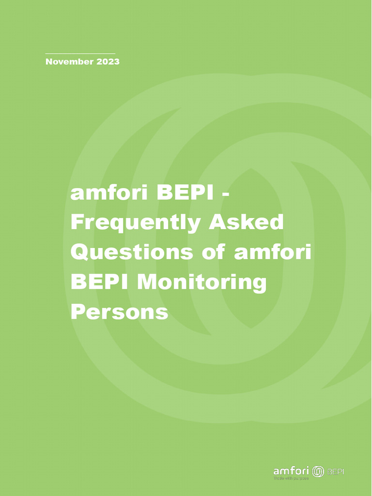 amfori BEPI Monitoring FAQs Guide | PDF | Risk | Environmental Monitoring