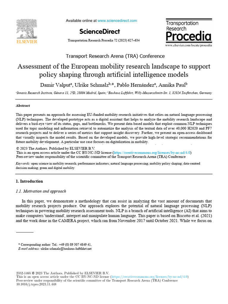 AI-Powered EU Mobility Research Analysis | PDF | Artificial ...