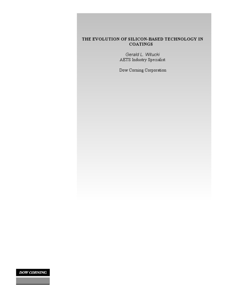 26-1208-01 Evolution of Silicon-Based Technology in Coatings | PDF ...