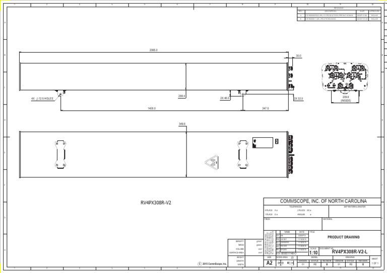 rv4px308r v2 Line Drawing | PDF | Metrology