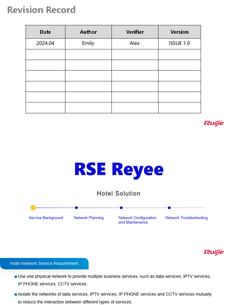 RSE+Reyee+Hotel+Solution+2024 Q2 PDF | PDF | Computer Network ...