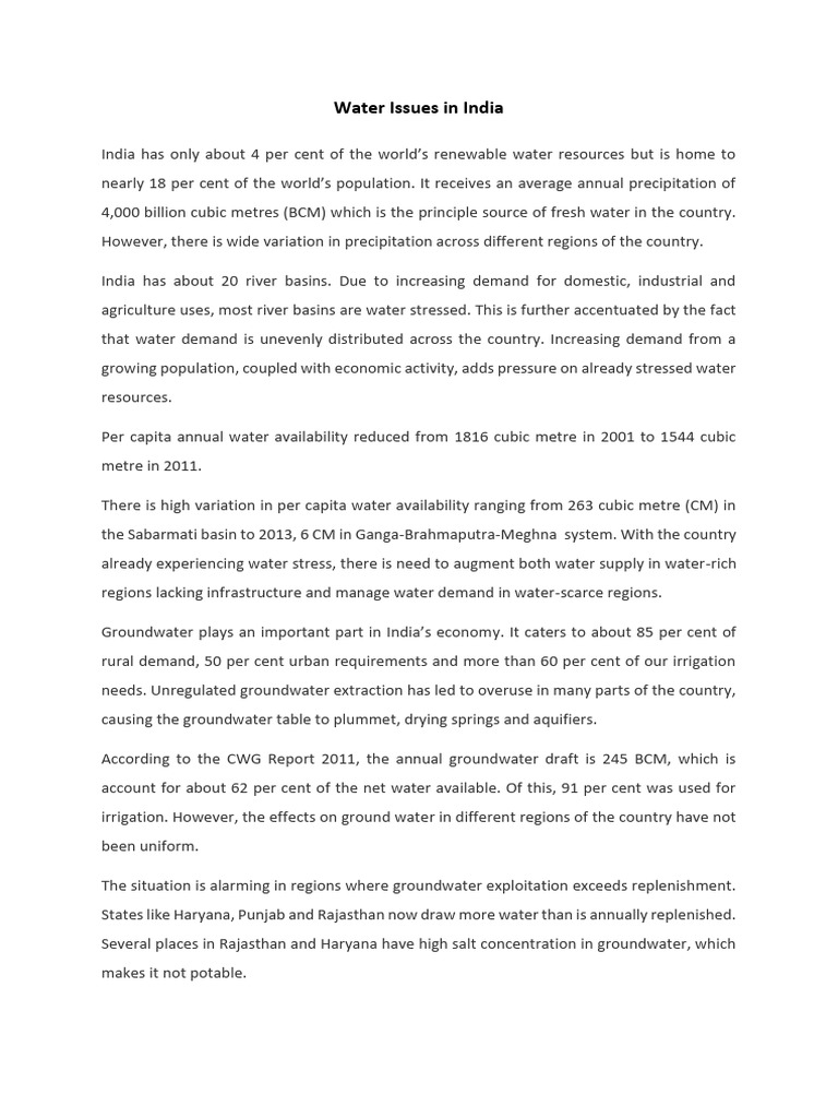water-related-issues-pdf-water-scarcity-water