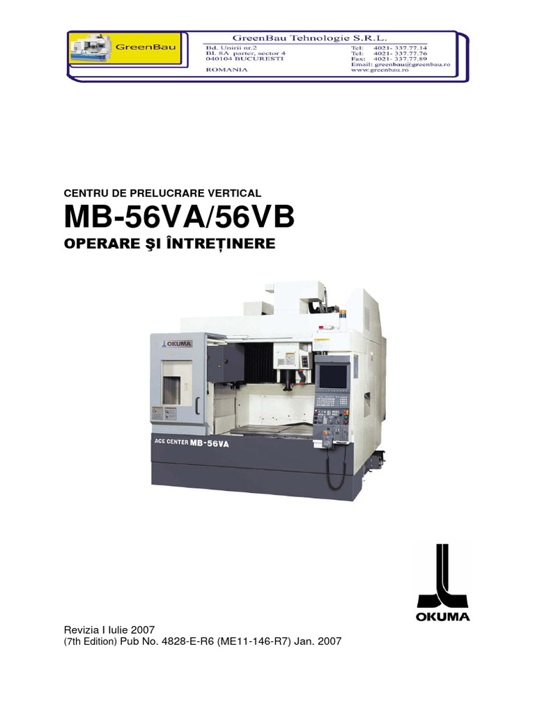 MB-56 Manual de Operare Si Intretinere (Revi) | PDF