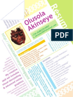 Olusola Akinseye's One-Page Resume