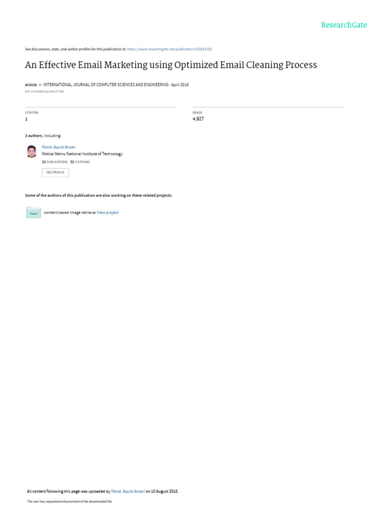 Optimized Email Cleaning for Marketing | PDF | Email Spam | Internet