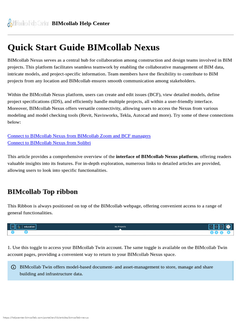 Quick Start Guide to BIMcollab Nexus | PDF | Icon (Computing ...