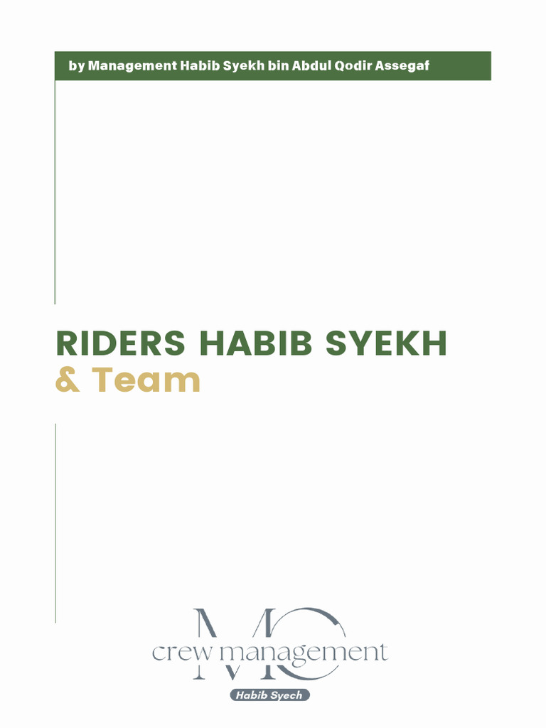 RIDERS HABIB SYECH (Luar Jateng&Jatim) | PDF