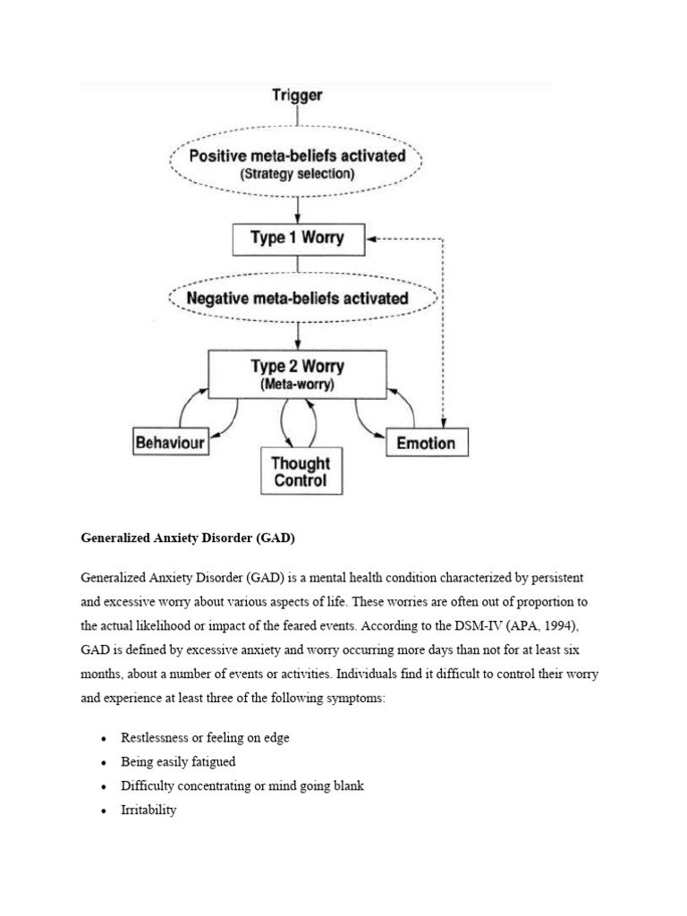Generalized Anxiety Disorder Pdf Generalized Anxiety Disorder Anxiety