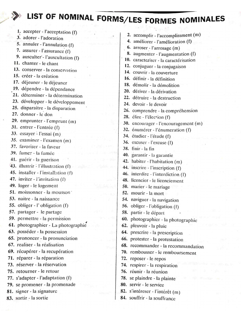 Les Formes Nominales | PDF