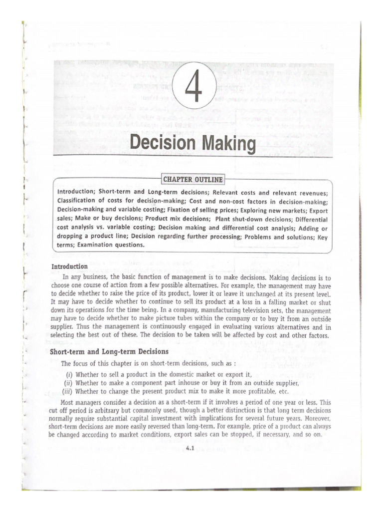 Unit 3 Management Accounting | PDF