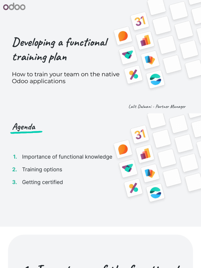 Odoo Training Plan and Certification Guide | PDF | Educational ...