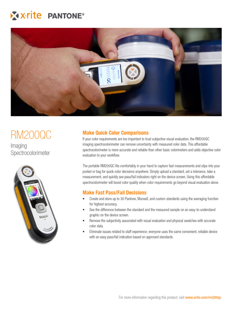 RM200QC Spectrocolorimeter Overview | PDF | Color | Measurement