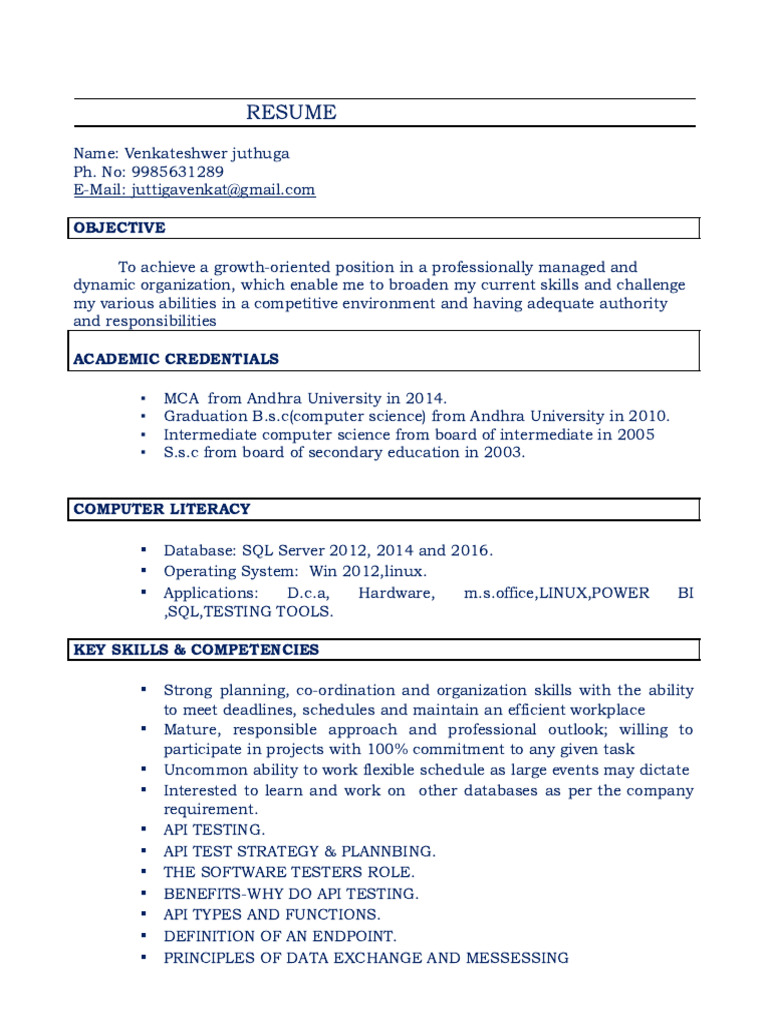 Venkatesahwer Updated CV | PDF | Databases | Microsoft Sql Server
