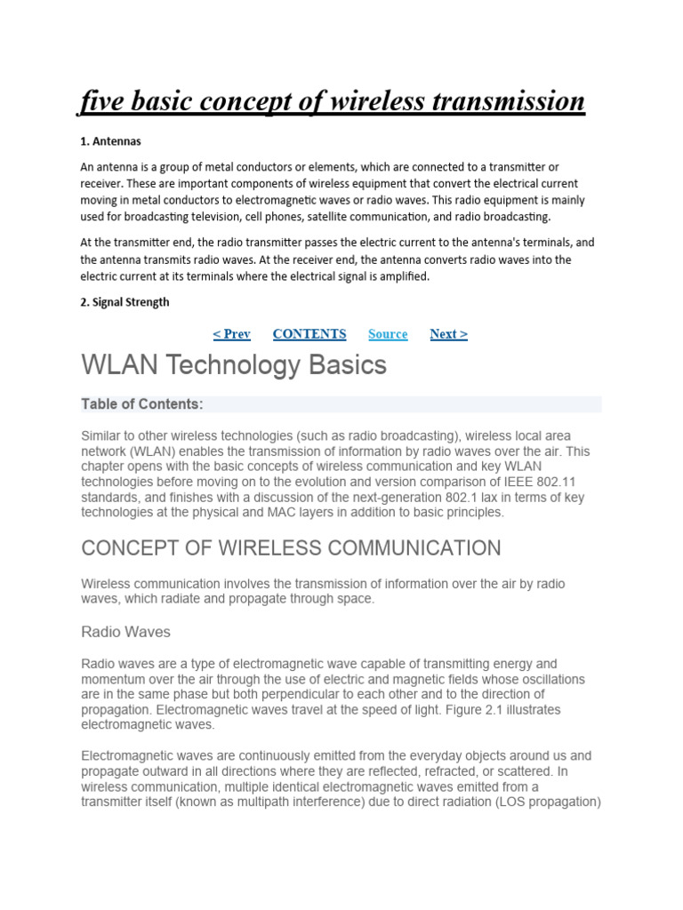 Basics of Wireless Transmission Concepts | PDF | Cellular Network | Radio