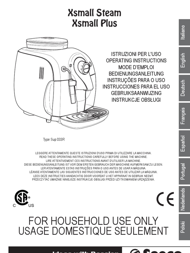 Saeco Xsmall Waste Management Water
