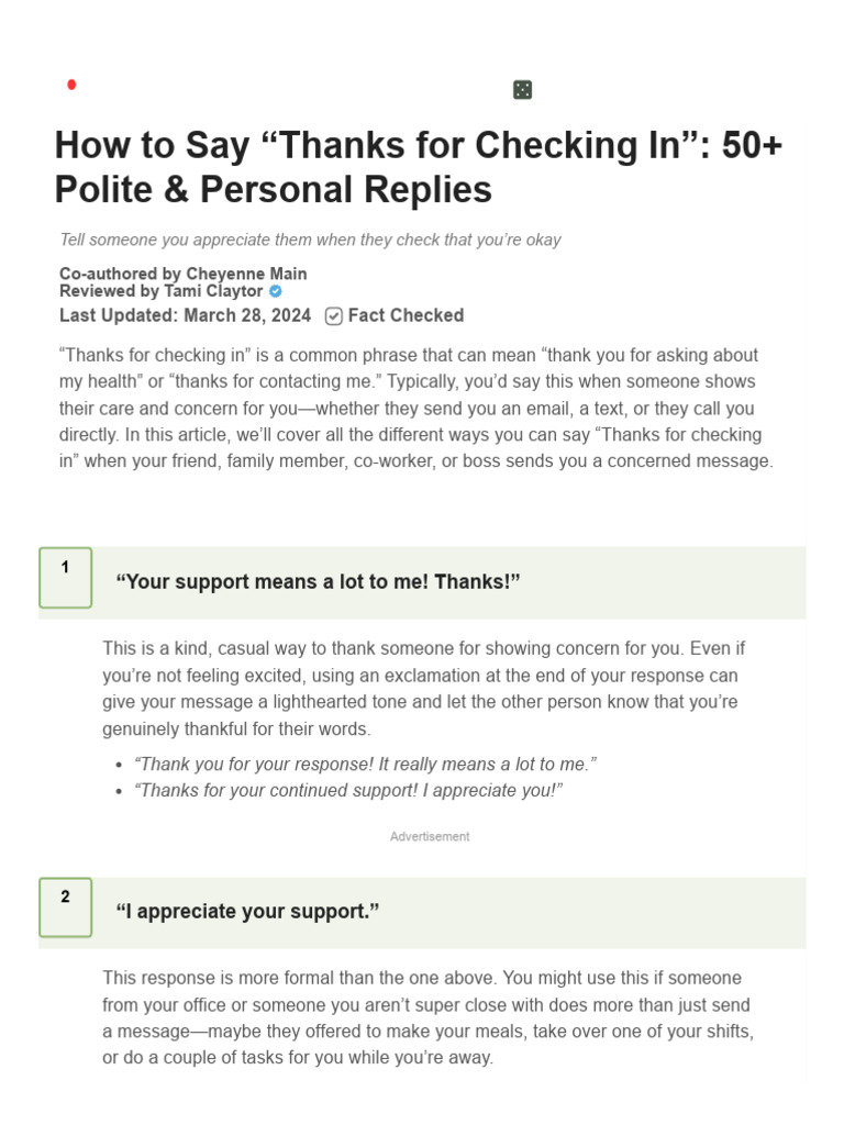 Say Thanks For Checking in | PDF | Gratitude | Psychology