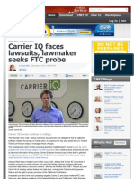 Carrier IQ Faces Lawsuits, Lawmaker Seeks FTC Probe