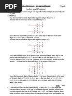 Philippine International Mathematics Competition 2009, Individual Contest