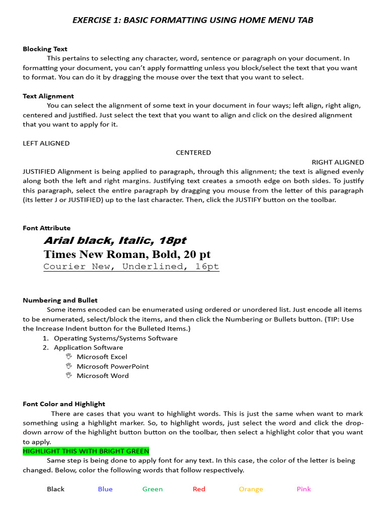 Document Formatting and Alignment Guide | PDF | Paragraph | Text
