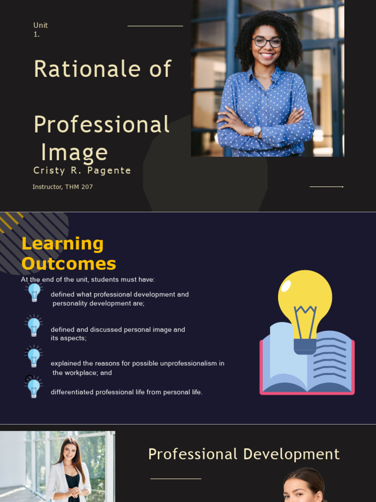 Rationale of Professional Image | PDF | Learning | Psychology