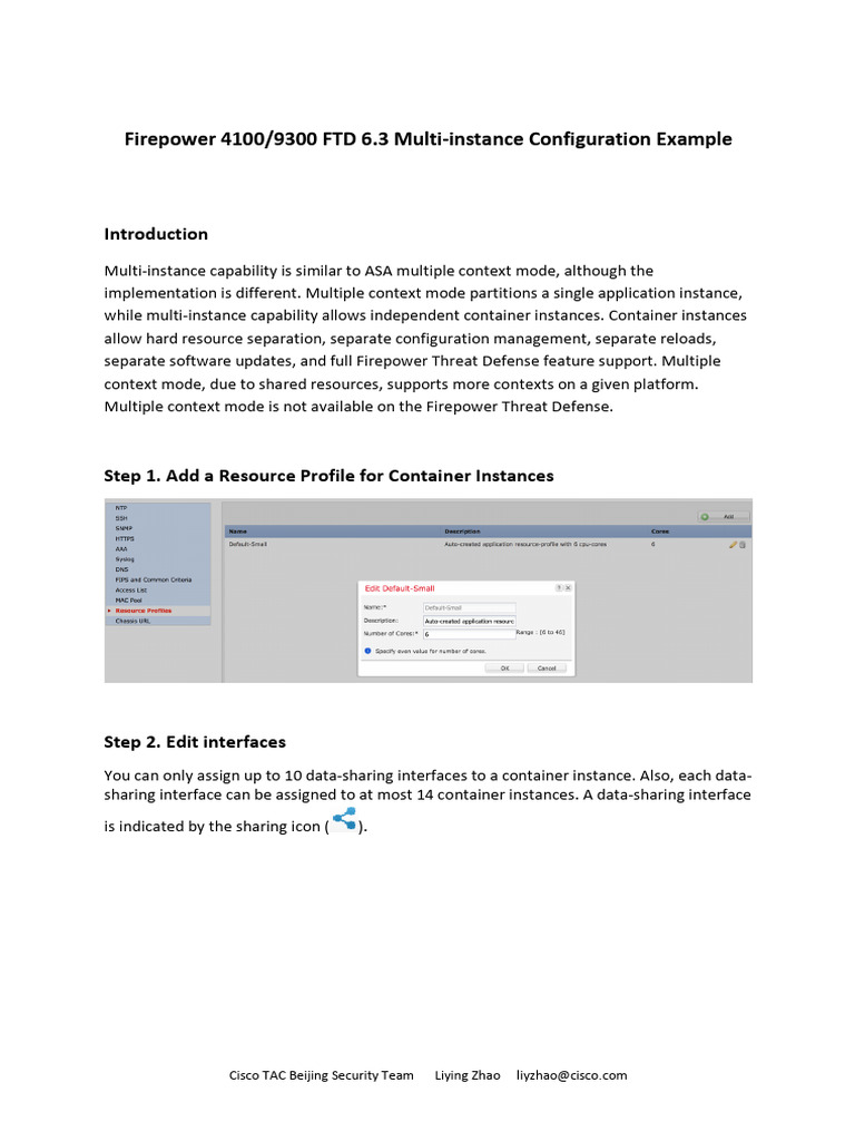 FTD Multi-Instance Setup Guide | PDF | Interface (Computing) | Command ...