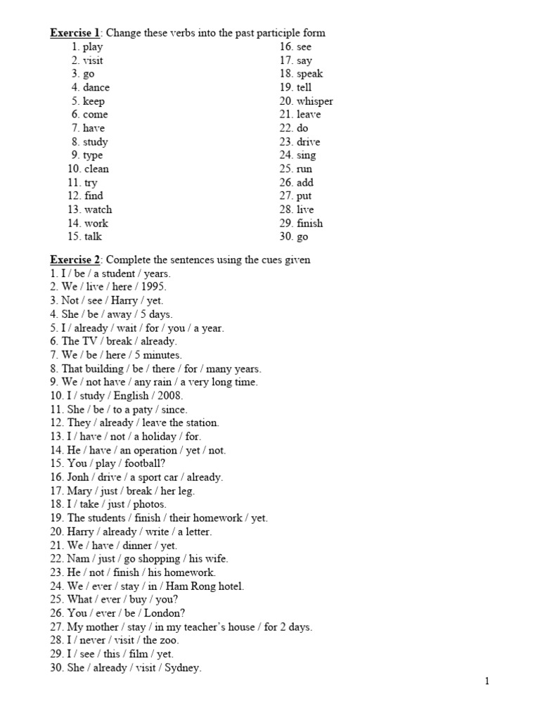  123doc bai tap present perfect nguyet pdf language mechanics syntax