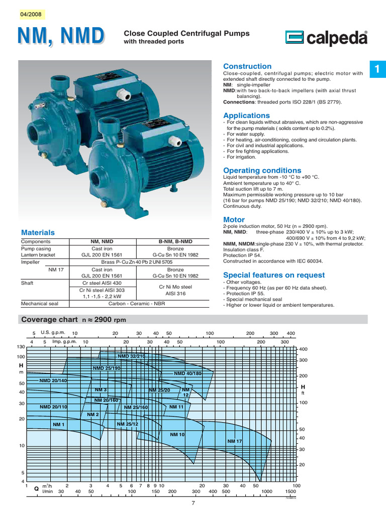 Close-Coupled Centrifugal Pumps Guide | PDF | Pump | Electric Motor
