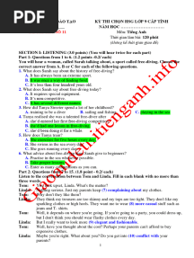 ĐÁP ÁN ĐỀ THI THỬ SỐ 11 (2019-2020)