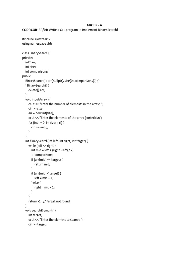 C++ Sorting Algorithms and Searches | PDF | Algorithms | Computer ...