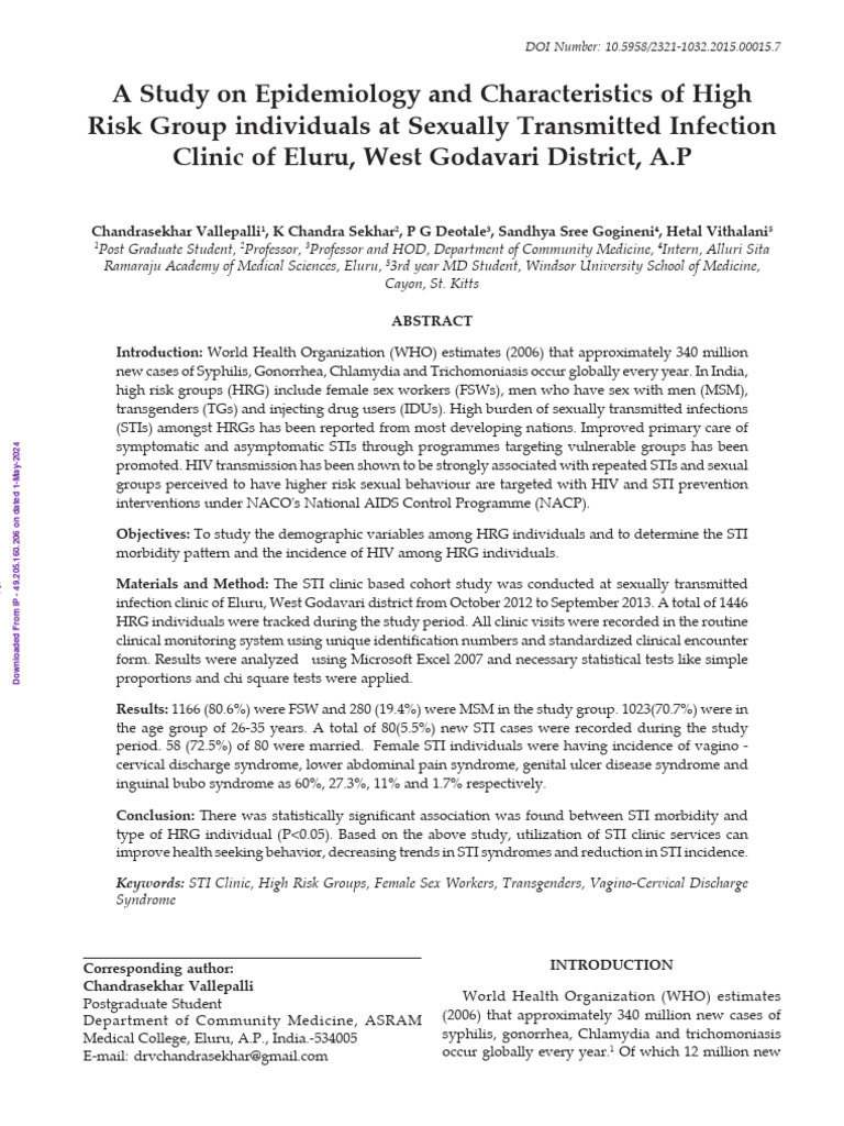 STI Colour-Coded Kit Utilization in HRGs | PDF | Sexually Transmitted ...