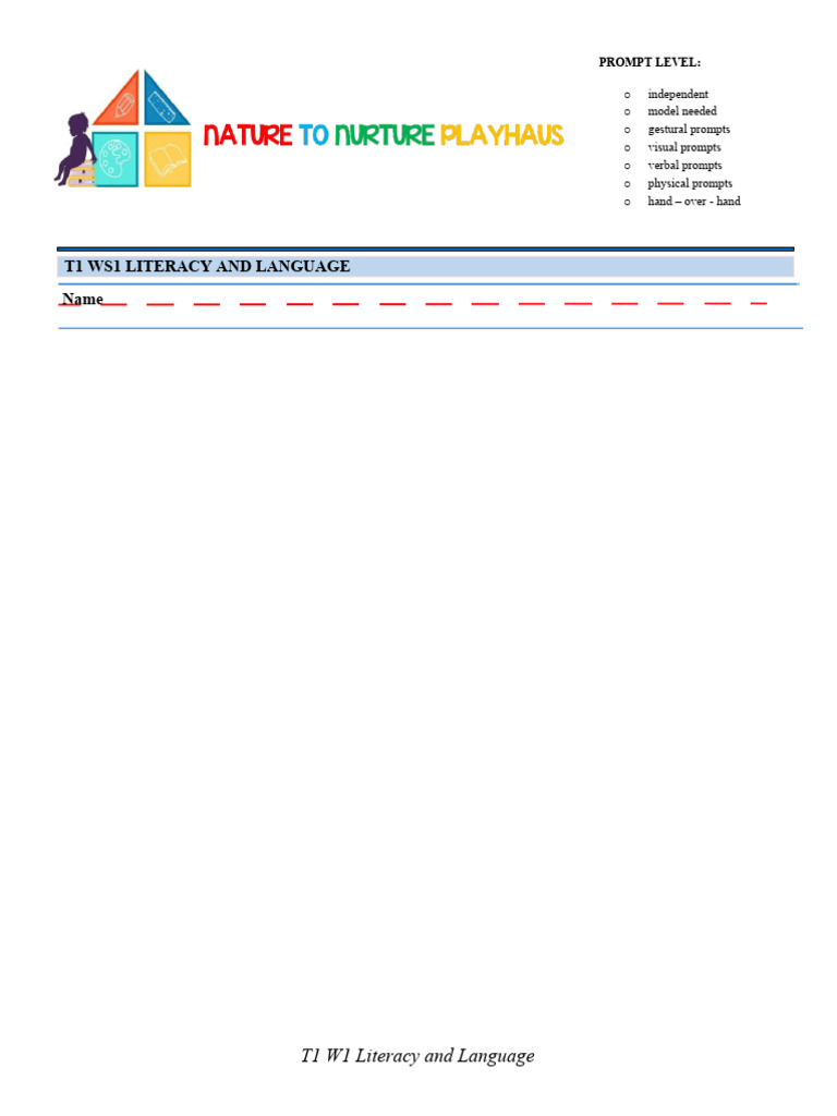 Worksheet format pdf