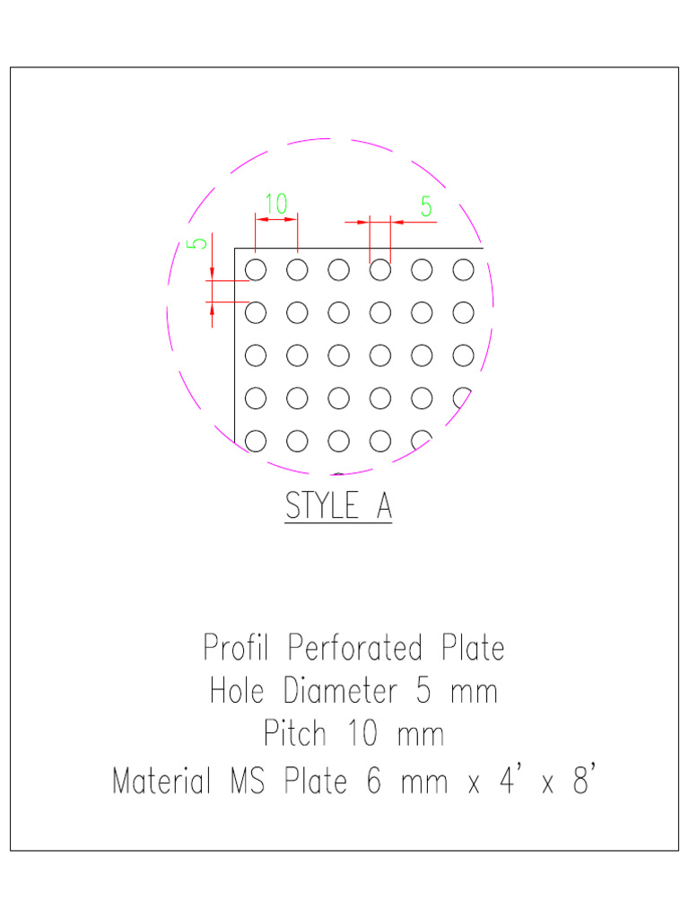 Perforated Plate 5 MM Hole, Pitch 10 MM | PDF