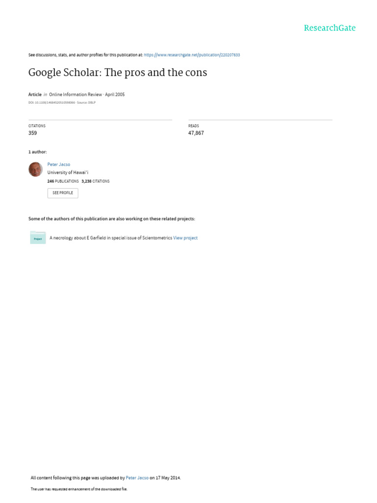 GOOGLE SCHOLAR REVIEWS intelligence overview