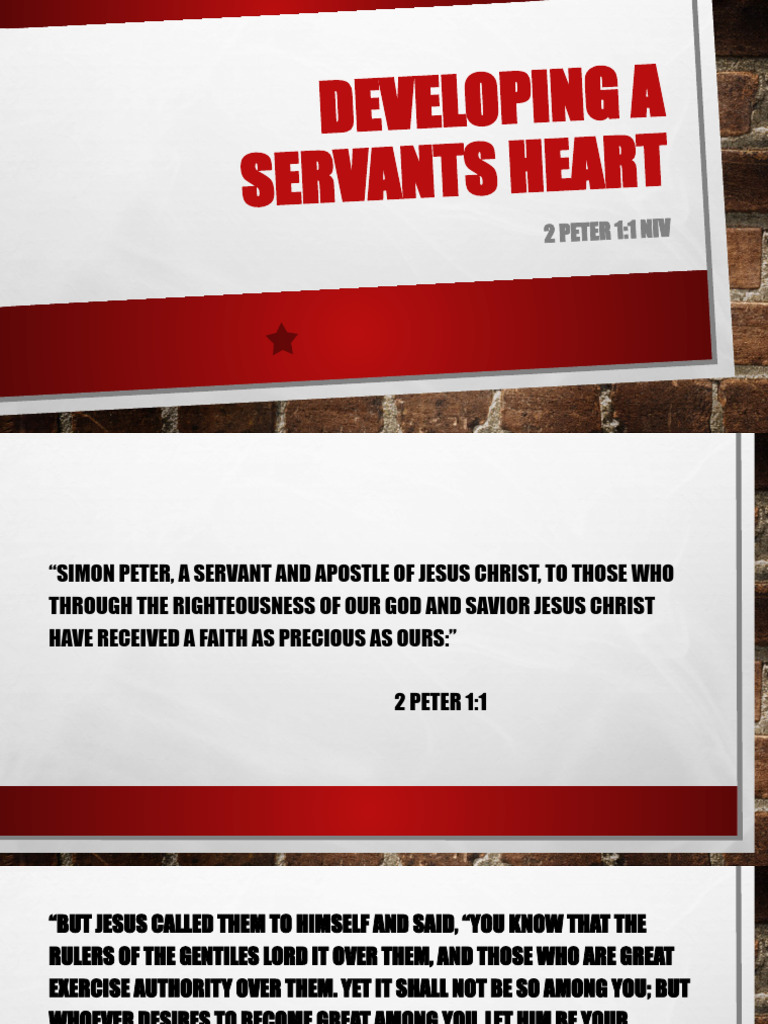 Developing a Servant's Heart Guide PDF Religion & Spirituality