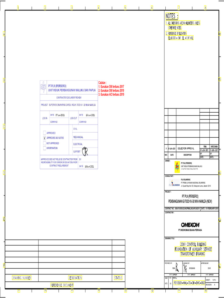 P010501-Nml-70-Civ-Drw-063 - 20KV - Aux Travo - Control - Building ...
