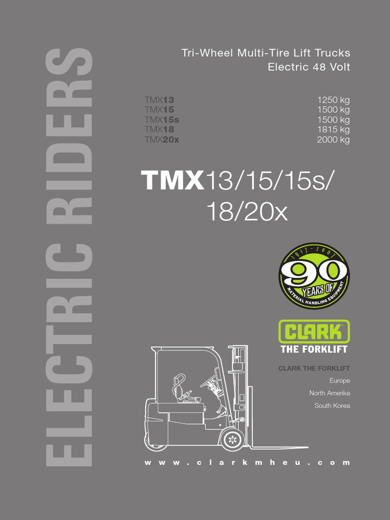 CLARK TMX Forklift Specifications | PDF | Truck | Forklift
