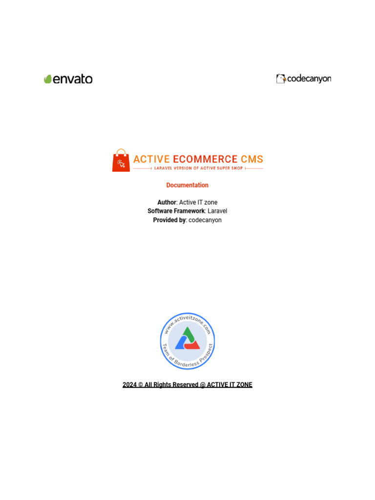 Active Ecommerce CMS Documentation | PDF | Php | Websites