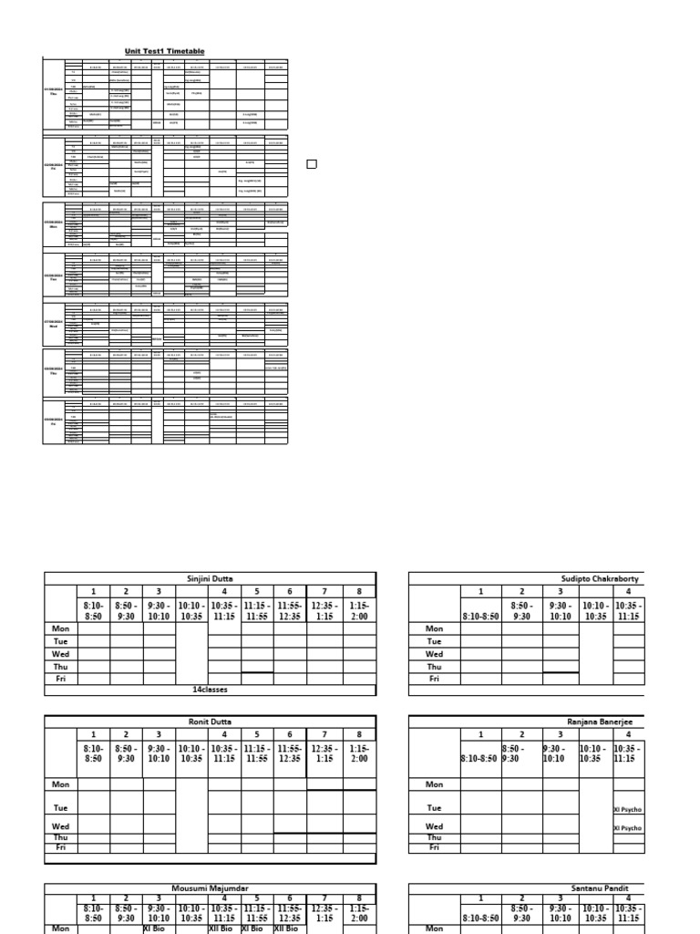 Student Exam Schedule | PDF
