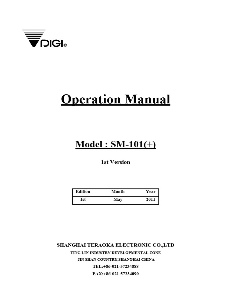 SM101 (+) Operation Manual | PDF | Computer File | Barcode
