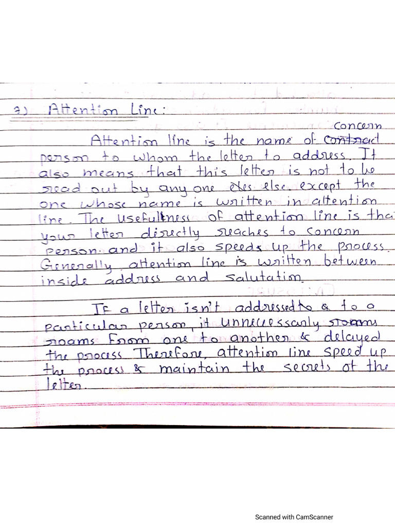 Attention Line | PDF